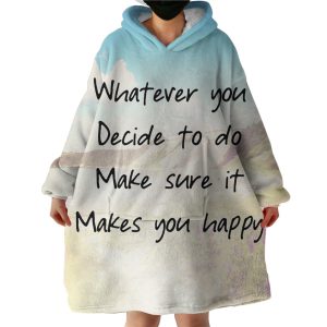 Life Quote Hoodie Wearable Blanket WB1419