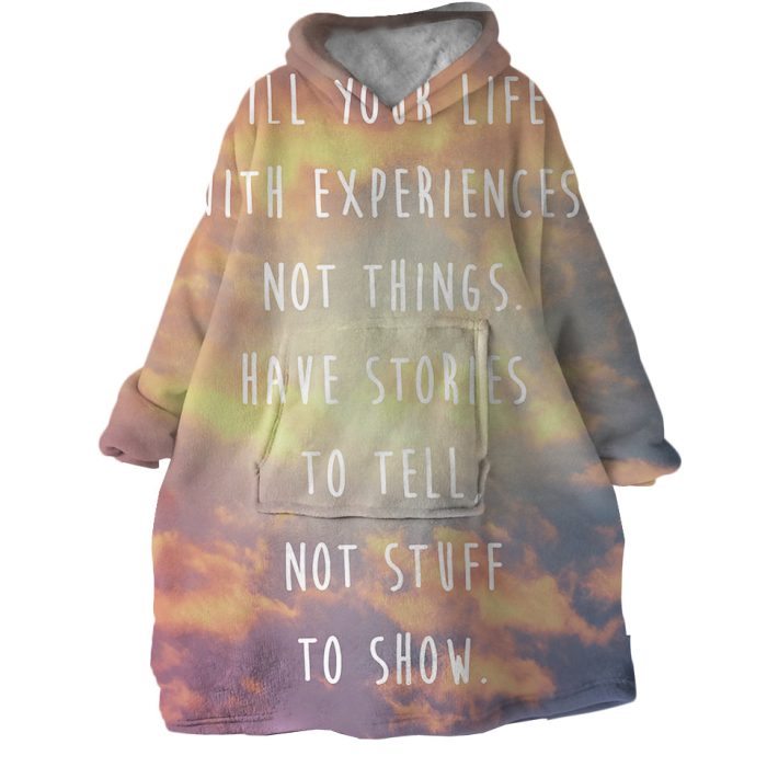 Life Quote Hoodie Wearable Blanket WB2087 1