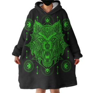 Light Up Wolf Hoodie Wearable Blanket WB1010