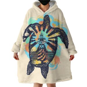 Lighthouse Turtle Hoodie Wearable Blanket WB1901