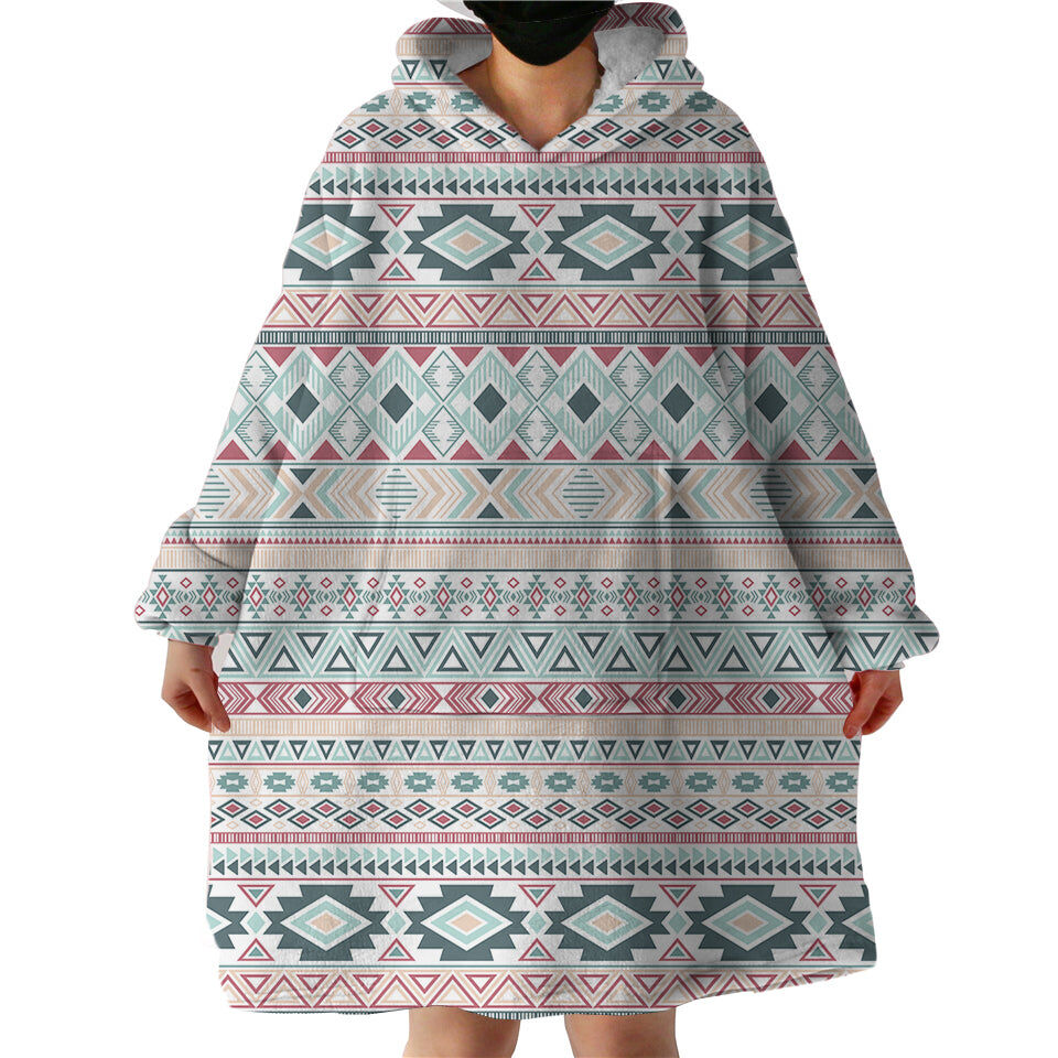 Line Patterns Hoodie Wearable Blanket WB1395