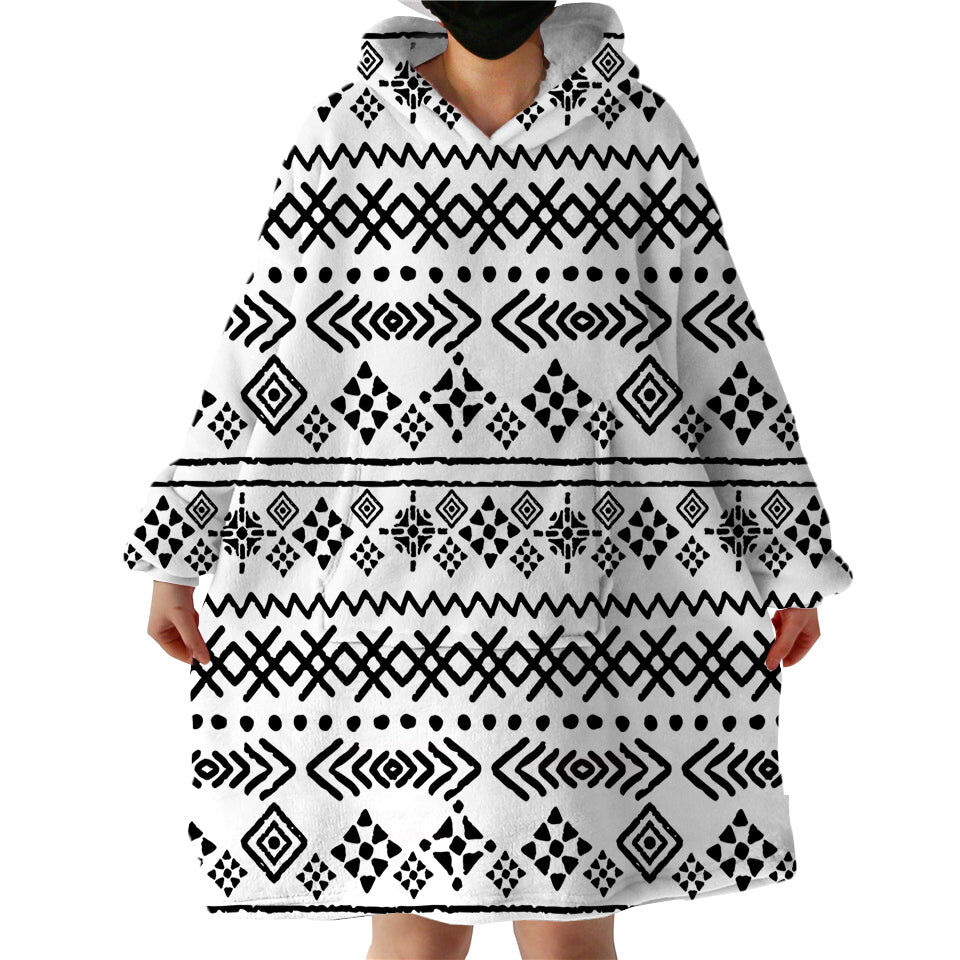 Line Scripture Hoodie Wearable Blanket WB1599
