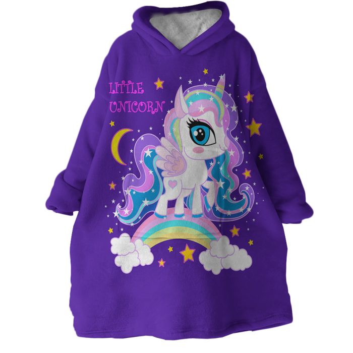 Little Unicorn Hoodie Wearable Blanket WB0068 1