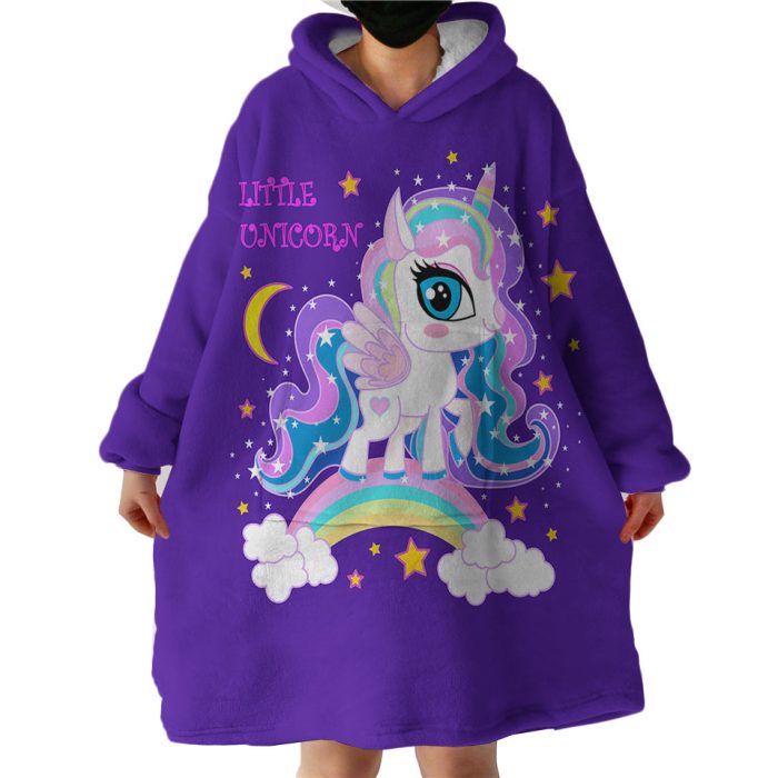 Little Unicorn Hoodie Wearable Blanket WB0068
