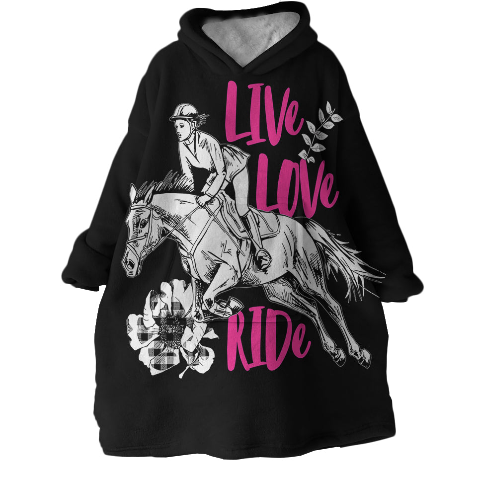Live-Love-Ride-Hoodie-Wearable-Blanket-WB1081-1 Live Love Ride Hoodie Wearable Blanket WB1081 1