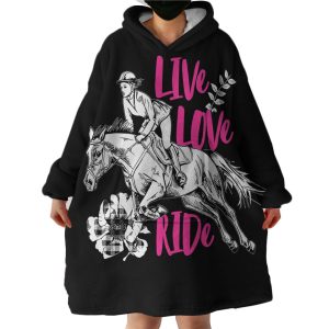 Live Love Ride Hoodie Wearable Blanket WB1081