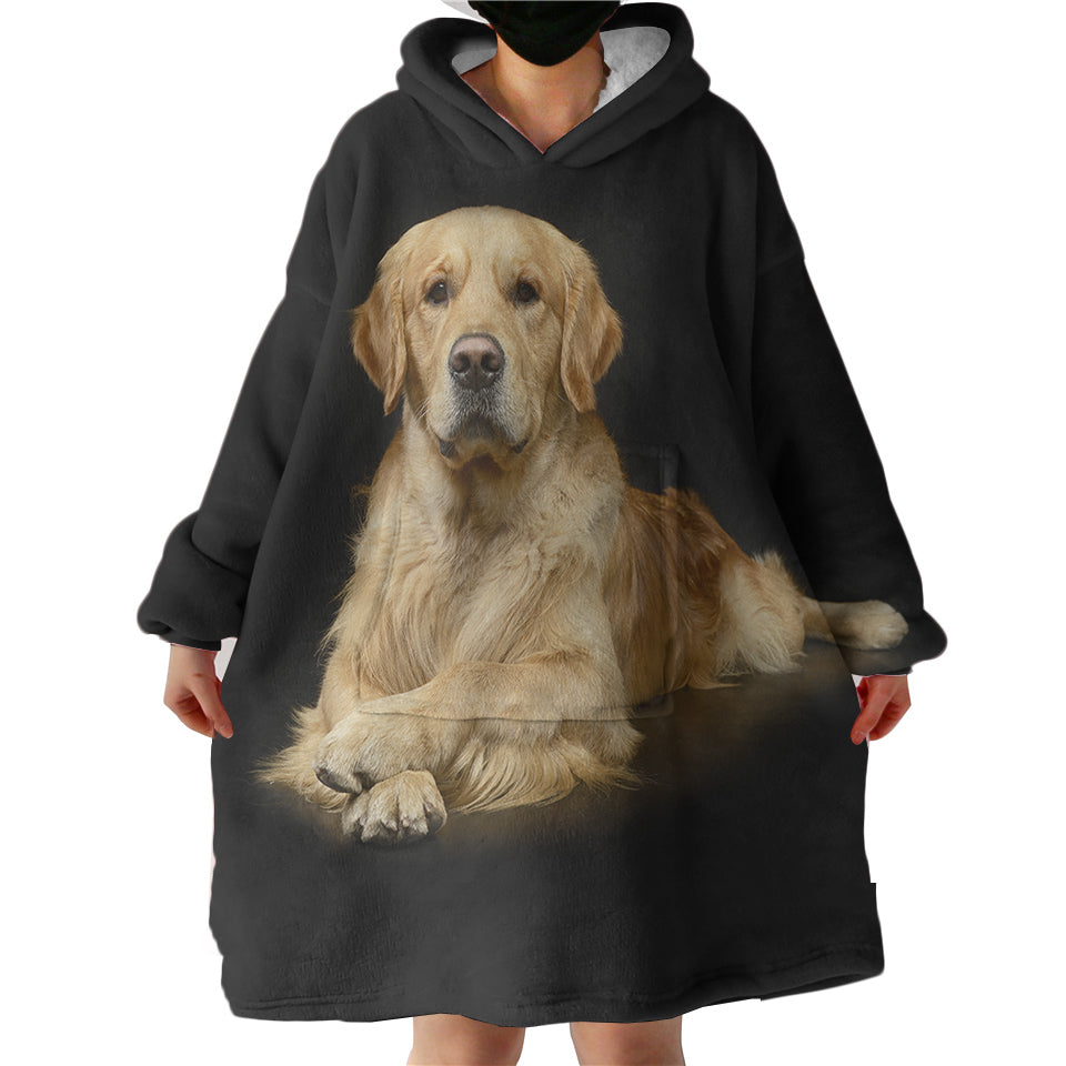 Lonely Dog Hoodie Wearable Blanket WB0042