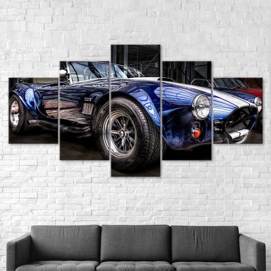 Lotus 7 Sports Car Canvas 5 Piece Five Panel Print Modern Wall Art Poster Wall Art Decor 2 1