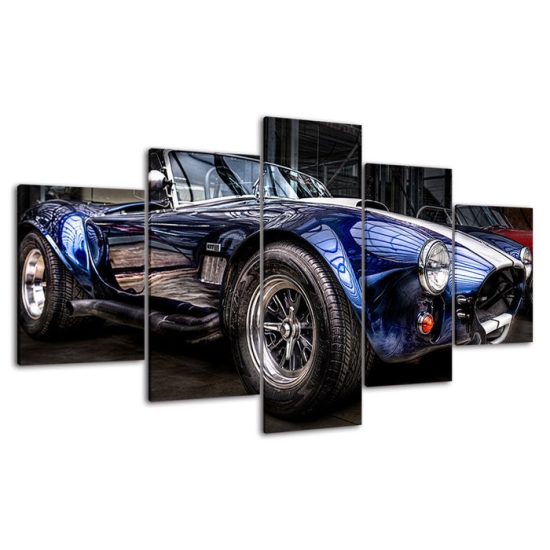 Lotus 7 Sports Car Canvas 5 Piece Five Panel Print Modern Wall Art Poster Wall Art Decor 4 1