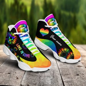 Love Is Love Lgbt Pride Custom Name Air Jordan 13 Shoes 1