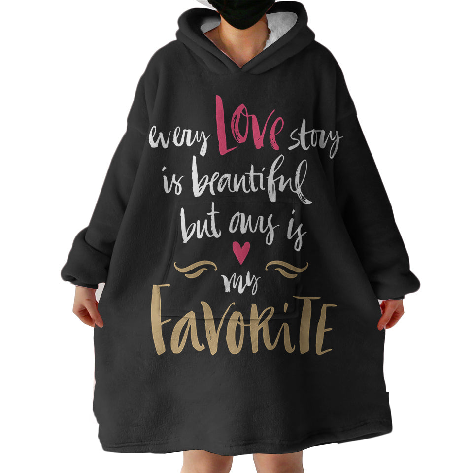Love - My Heart Is My Favorite Hoodie Wearable Blanket WB0510
