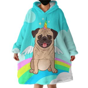 Magical Pug Hoodie Wearable Blanket WB0101