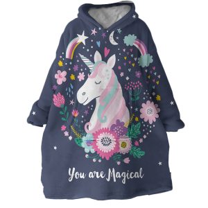 Magical Unicorn Hoodie Wearable Blanket WB1510 1