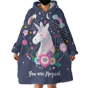 Magical Unicorn Hoodie Wearable Blanket WB1510