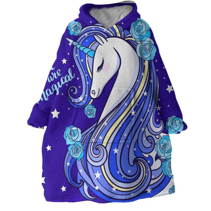 Magical Unicorn Hoodie Wearable Blanket WB2043 1