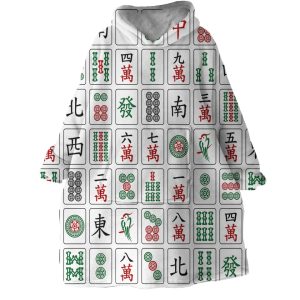 Mahjong Hoodie Wearable Blanket WB0077 1