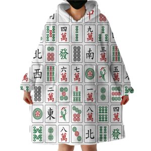 Mahjong Hoodie Wearable Blanket WB0077
