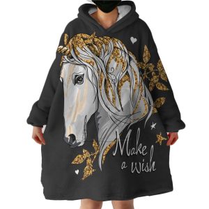 Make A Wish Unicorn Hoodie Wearable Blanket WB1208