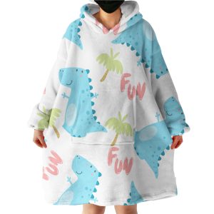 Malibu Dinosaur Hoodie Wearable Blanket WB0759