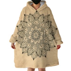 Mandala Flower Hoodie Wearable Blanket WB1811