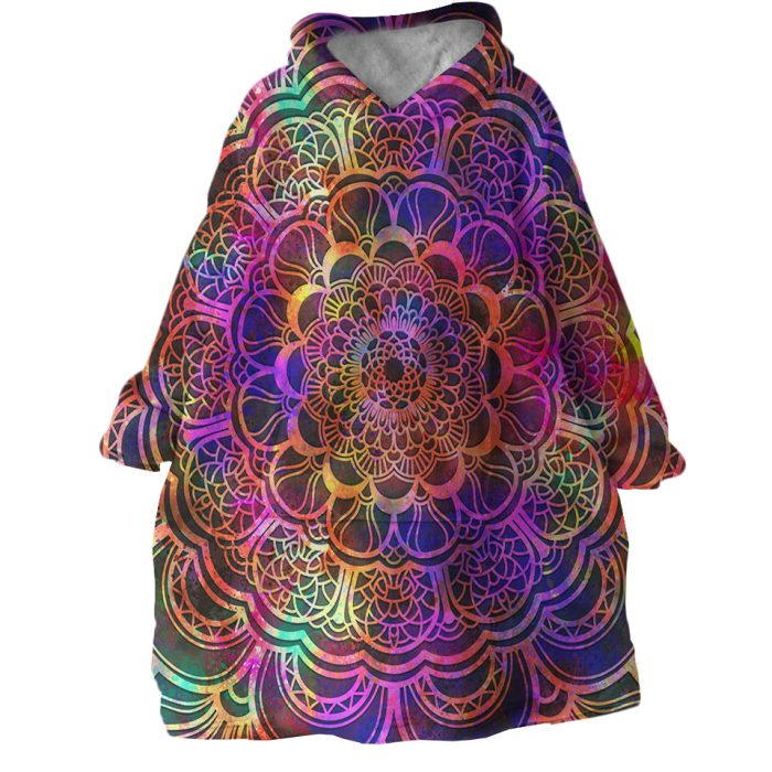 Mandala Hoodie Wearable Blanket WB1366 1
