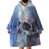 Melting Skull Hoodie Wearable Blanket WB1978