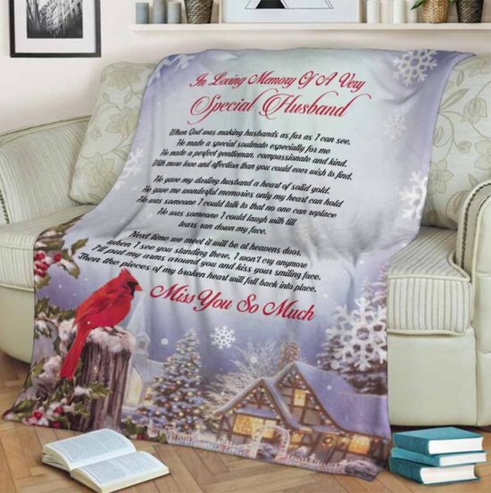 Memory Of A Very Special Husband Blanket - Christmas Gift Anniversary Gift Sherpa Blanket Fleece Blanket