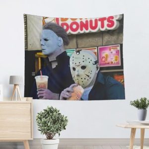 Michael myers and jason voorhees drink dunkin Tapestries