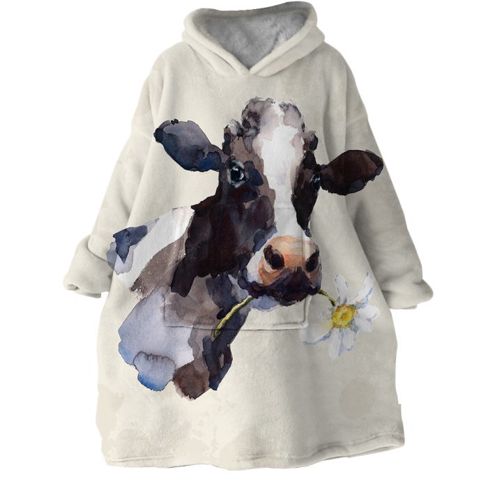 Milk Cow Hoodie Wearable Blanket WB0005 1