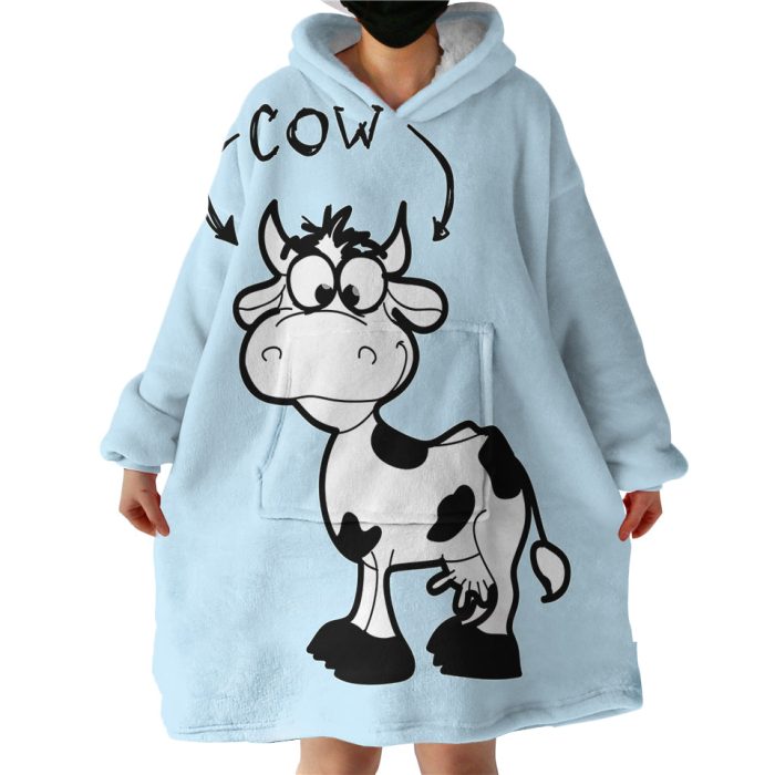 Milk Cow Hoodie Wearable Blanket WB1899 1