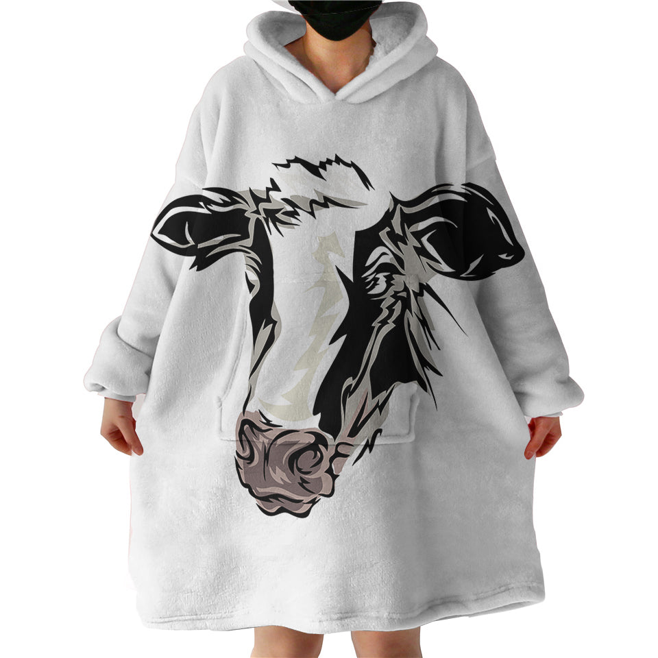 Milk Moo Hoodie Wearable Blanket WB1223
