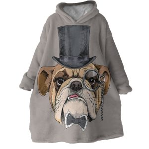 Mister Pug Hoodie Wearable Blanket WB1180 1