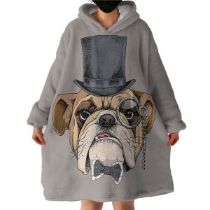 Mister Pug Hoodie Wearable Blanket WB1180