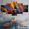 Motocross Dirt Bike Racing Sports Ride Canvas 5 Piece Five Panel Print Modern Wall Art Poster Wall Art Decor