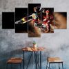 Motocross Dirt Bike Riding Stunt Sports Canvas 5 Piece Five Panel Print Modern Wall Art Poster Wall Art Decor