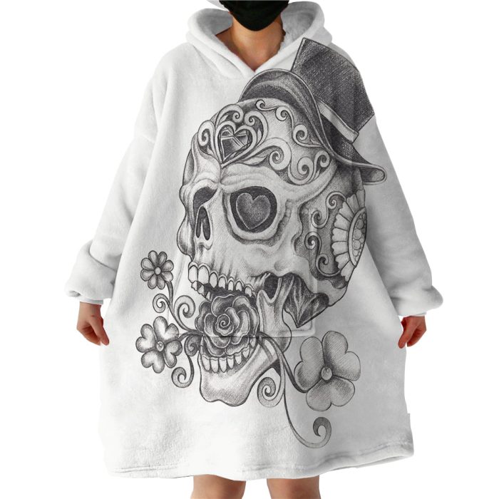 Mr Skull Hoodie Wearable Blanket WB1575