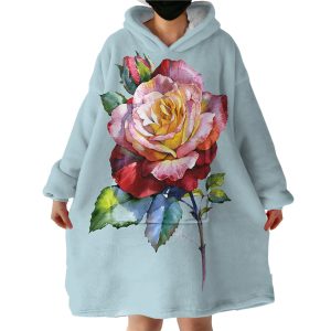 Multicolored Rose Hoodie Wearable Blanket WB1806