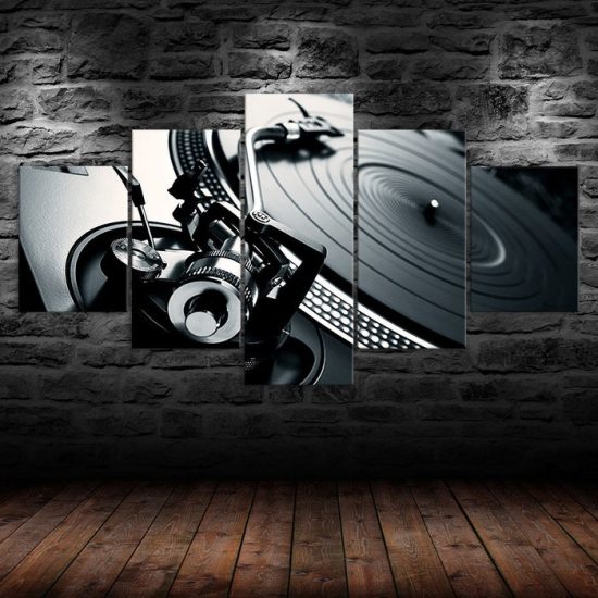 Music DJ Console Canvas 5 Piece Five Panel Print Modern Wall Art Poster Wall Art Decor 1