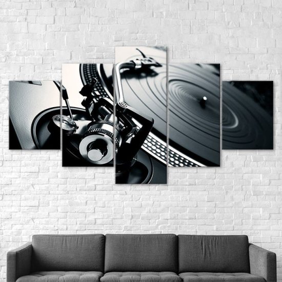 Music DJ Console Canvas 5 Piece Five Panel Print Modern Wall Art Poster Wall Art Decor 2