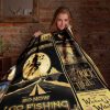 My Broom Broke So Now I Go To Fishing Halloween Blanket Halloween Gifts Cozy Plush Fleece Premium Mink Sherpa Pumpkin Spooky
