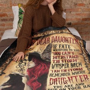 My Dear Daughter Blanket Love Daughter Blanket Family Gifts Cozy Plush Fleece Premium Mink Sherpa Halloween Gifts 1