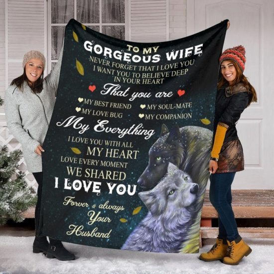 My Geogorous Wife Fleece Blanket Sherpa Blanket Anniversary Gift Family Blanket
