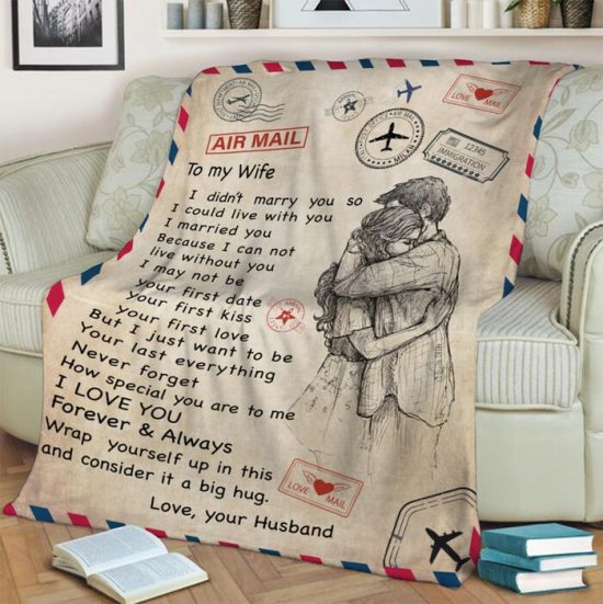 My Wife Fleece Blanket Sherpa Blanket Anniversary Gift Family Blanket Gift For Wife 1