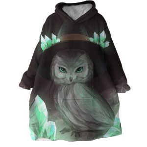 Mystique Owl Hoodie Wearable Blanket WB0841 1