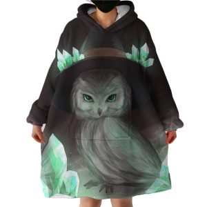 Mystique Owl Hoodie Wearable Blanket WB0841