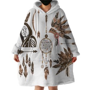 Native American Hoodie Wearable Blanket WB1412