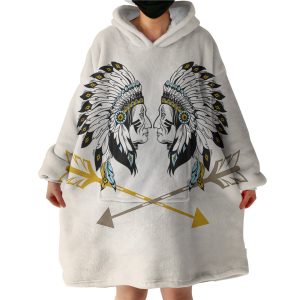 Native Inspired Hoodie Wearable Blanket WB0785