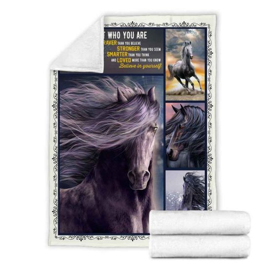 Never Forget Who You Are Horse Blanket Fleece Blanket Sherpa Blanket Birthday Gift For Friends 1