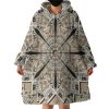 News Letter Tan Mandala Sketch Hoodie Wearable Blanket WB0236