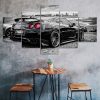 Nissan GTR Sports Car Canvas 5 Piece Five Panel Print Modern Wall Art Poster Wall Art Decor